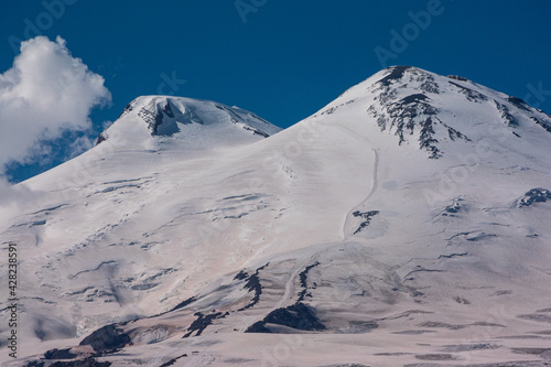Mount Elbrus in summer. Kabardino-Balkaria