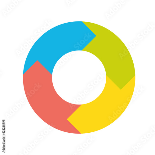 Free Download Four colored arrows in circle - GFXLoad