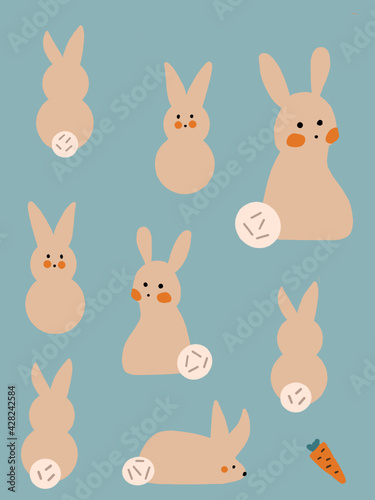 Spring rabbits and a carrot