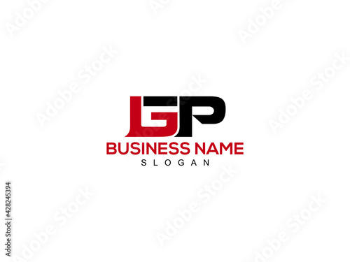 GP Letter Logo, gp logo icon vector for business