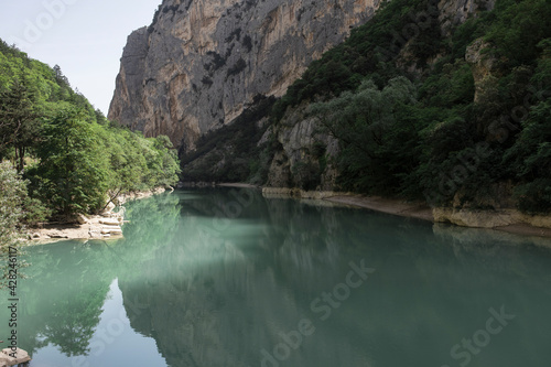 A view of the landscape and unspoiled nature at Gole Del Furlo