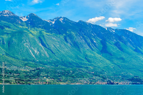 Beautiful peaceful lake Garda, Italy. © karamysh