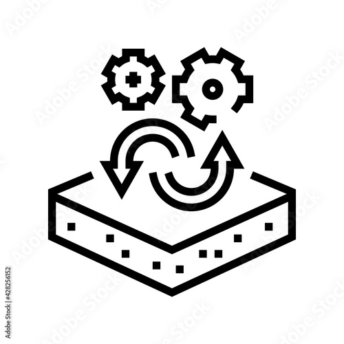 transfer to another purpose of premises line icon vector. transfer to another purpose of premises sign. isolated contour symbol black illustration