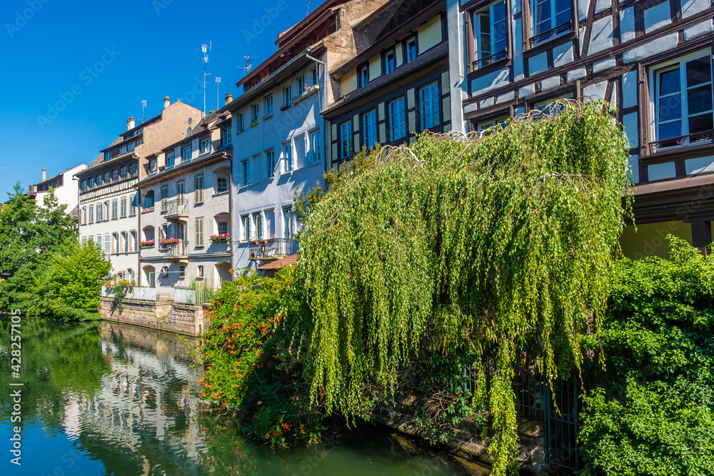 Beautiful canal of Strasbourg in France