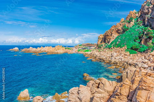 Crystal clear waters of Li Cossi beach, Sardinia