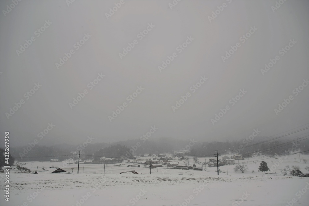 田舎の雪景色