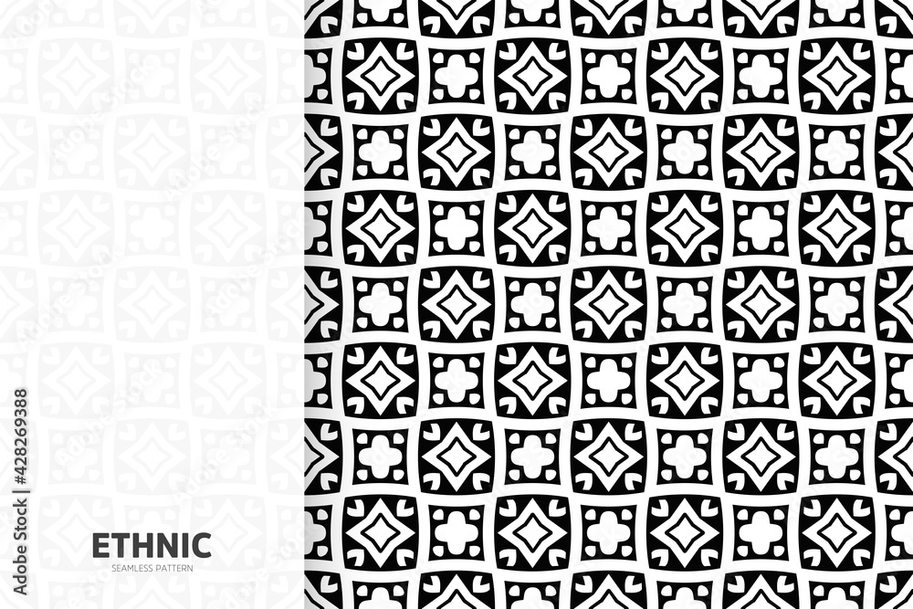 Seamless tribal texture geometric design