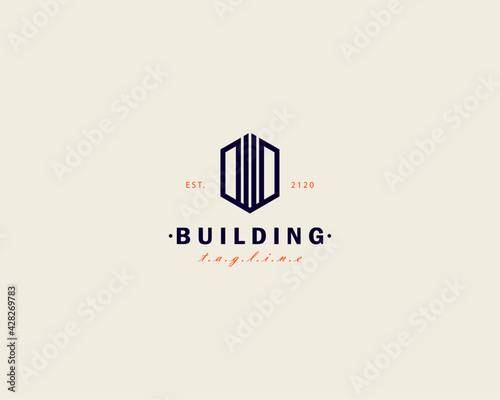 Real estate logo design template.