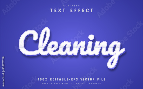 Cleaning text effect editable