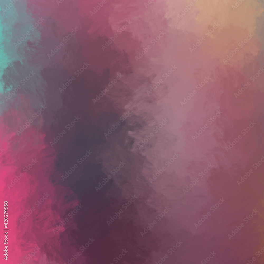 Brushed Painted Abstract Background. Brush stroked painting. Strokes of paint. 2D Illustration.