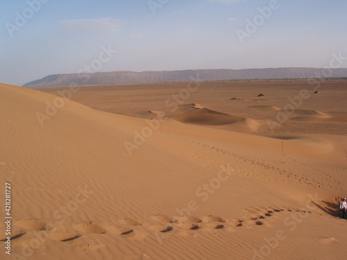 beautiful view of  desert in Morocco design for travel and adventure concept