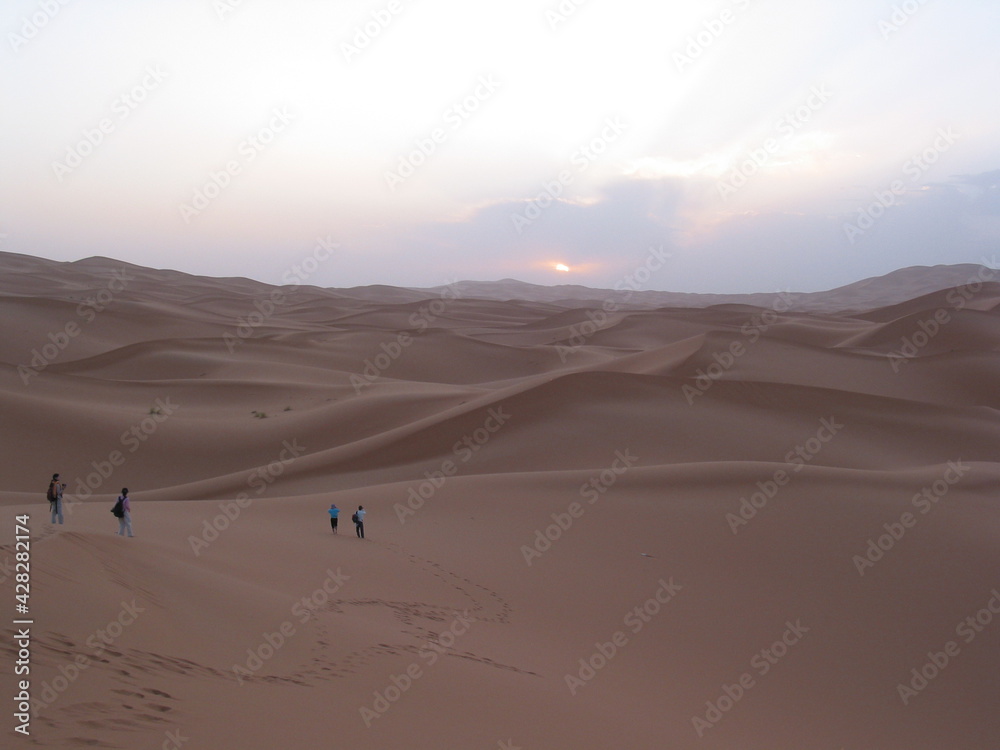 beautiful view of desert in Morocco design for travel and adventure concept	