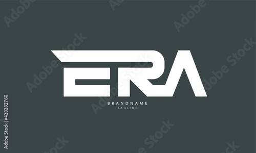 Alphabet letters Initials Monogram logo ERA, ER, RA