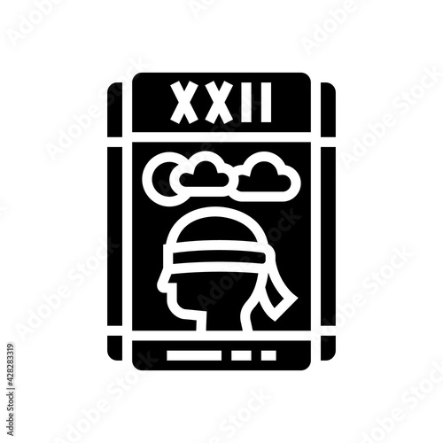 tarot cards astrological glyph icon vector. tarot cards astrological sign. isolated contour symbol black illustration