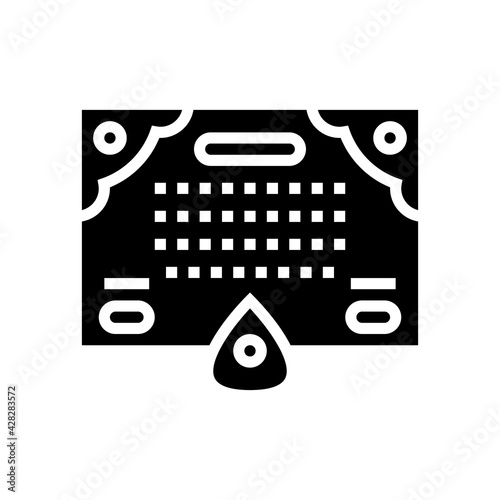 spiritualism astrological glyph icon vector. spiritualism astrological sign. isolated contour symbol black illustration