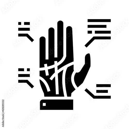 palmistry astrological glyph icon vector. palmistry astrological sign. isolated contour symbol black illustration