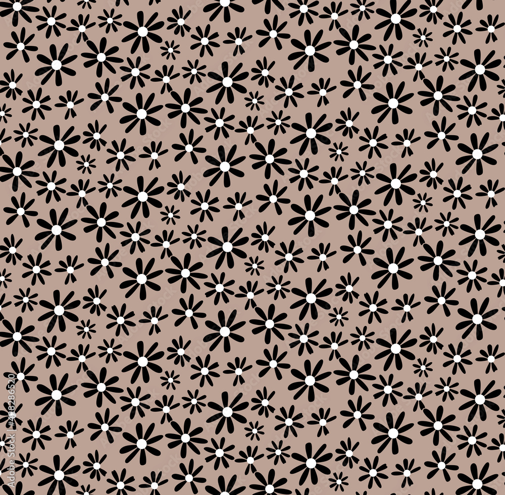 Seamless daisy flowers pattern, floral print. Seamless daisy flowers pattern, floral print.