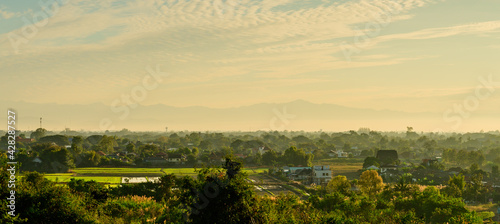 Chiangmai panorama view at morning photo