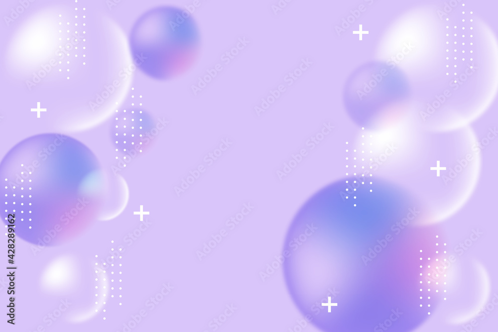 シャボン玉　泡　背景素材　紫