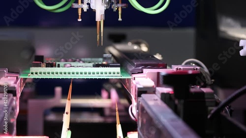 Electronic circuit board manufacturing and testing by the automated robotic machine