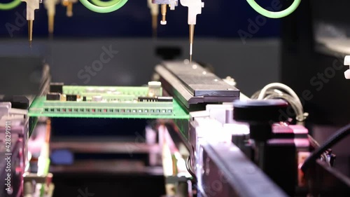 Electronic circuit board manufacturing and testing by the automated robotic machine