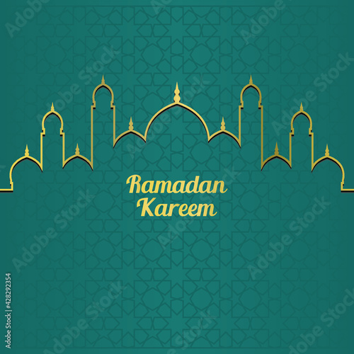 Ramadan Kareem Greeting islamic background vector illustration