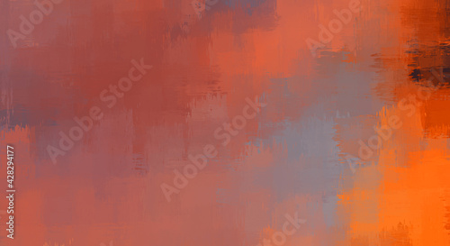 Background with crossed wild brush strokes. Colorful and vibrant illustration. Painted art. Creative abstract painting.