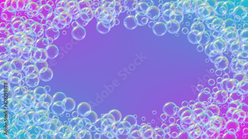 Wallpaper Mural Fizz background with shampoo foam and soap bubbles. Torontodigital.ca
