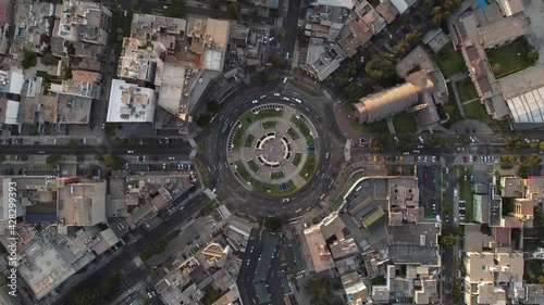 The Gutierrez oval seen from a drone, very crowded place located in the district of Miraflores in Lima, Peru photo