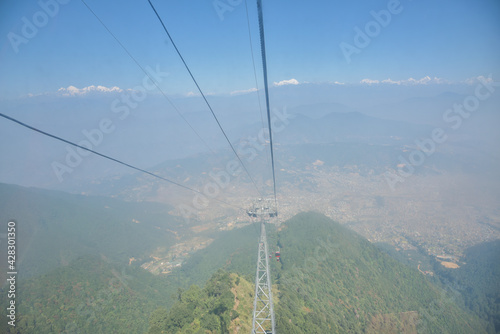 cable car on the mountain