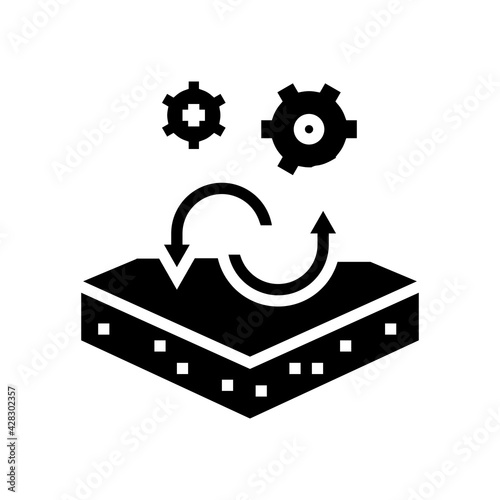 transfer to another purpose of premises glyph icon vector. transfer to another purpose of premises sign. isolated contour symbol black illustration