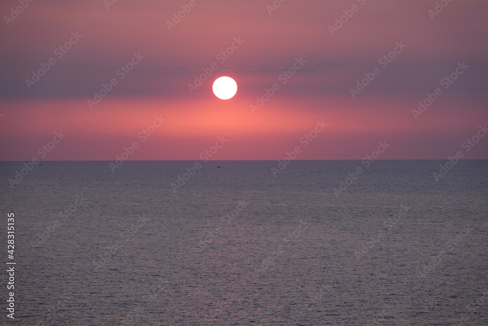 Beautiful sunrise on the sea 