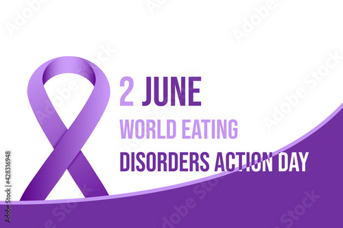 2 June world eating disorders action day vector illustration