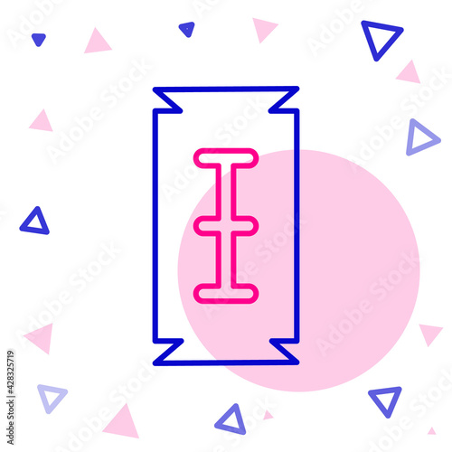 Line Blade razor icon isolated on white background. Colorful outline concept. Vector Illustration