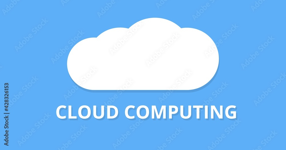 The Illustration cloud technology. Coud computing and services. The Illustration cloud technology. Coud computing and services.