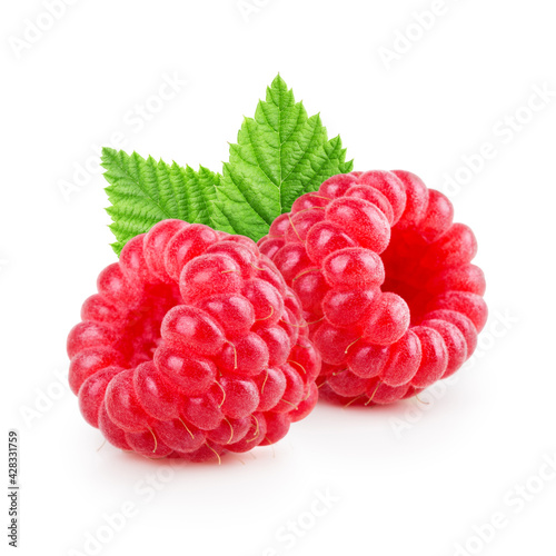 Two berry of raspberries