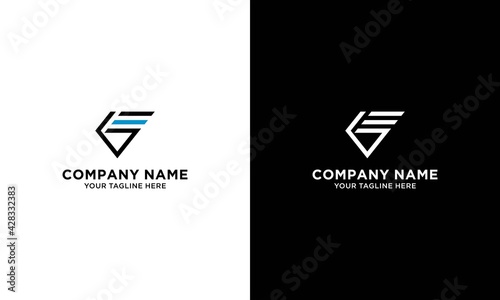 GE Letter Logo Design. Creative Icon Modern Letters Vector Logo. on a black and white background.