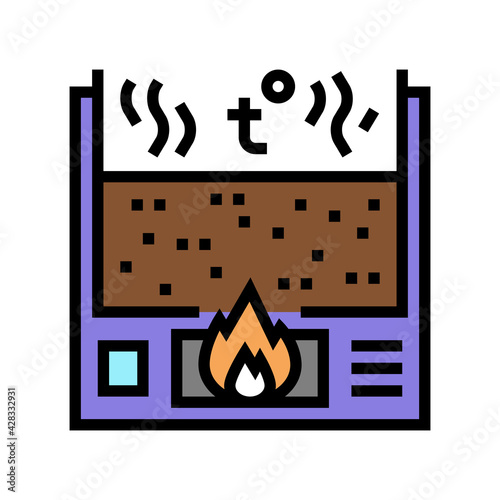 decomposition aluminium production color icon vector. decomposition aluminium production sign. isolated symbol illustration