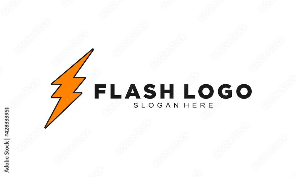Modern flash vector logo