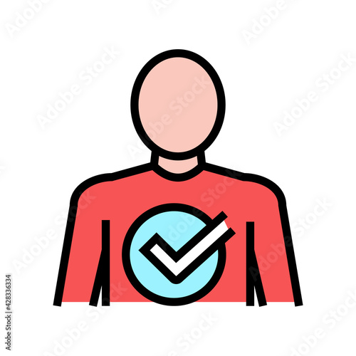 after bariatric color icon vector. after bariatric sign. isolated symbol illustration