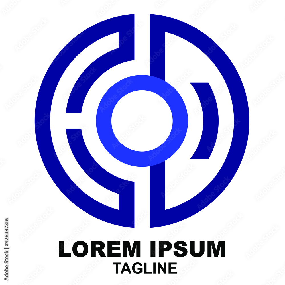 cod letter original monogram logo design vector with blue color cod letter original monogram logo design vector with blue color