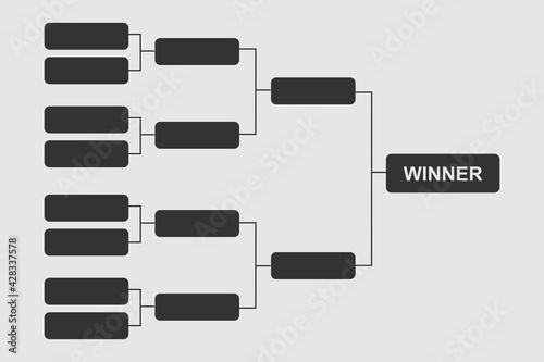 design about the tournament schedule illustration
