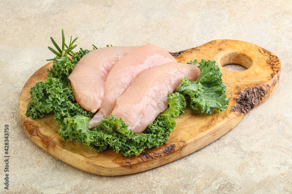 Raw small chicken fillet for cooking Raw small chicken fillet for cooking