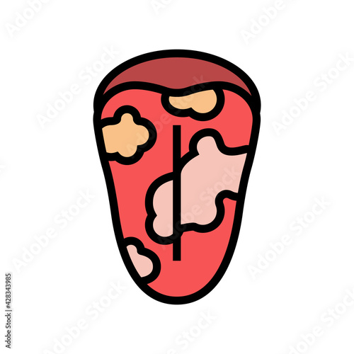 glossitis disease color icon vector. glossitis disease sign. isolated symbol illustration
