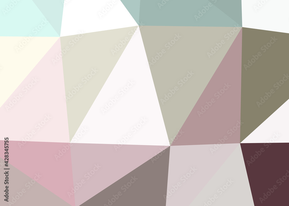 Fototapeta premium Abstract color Low-Polygones Generative Art background illustration