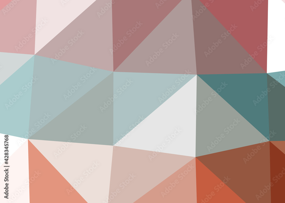 Fototapeta premium Abstract color Low-Polygones Generative Art background illustration