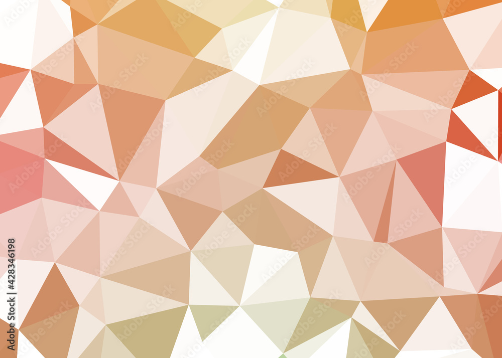 Fototapeta premium Abstract color Low-Polygones Generative Art background illustration