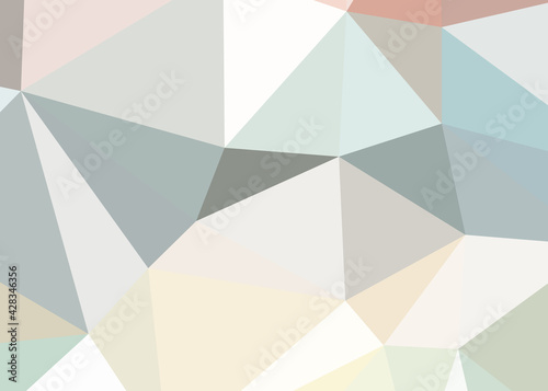 Abstract color Low-Polygones Generative Art background illustration