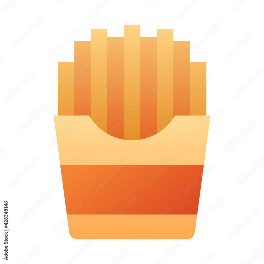 french fries fast food single isolated icon with smooth style french fries fast food single isolated icon with smooth style