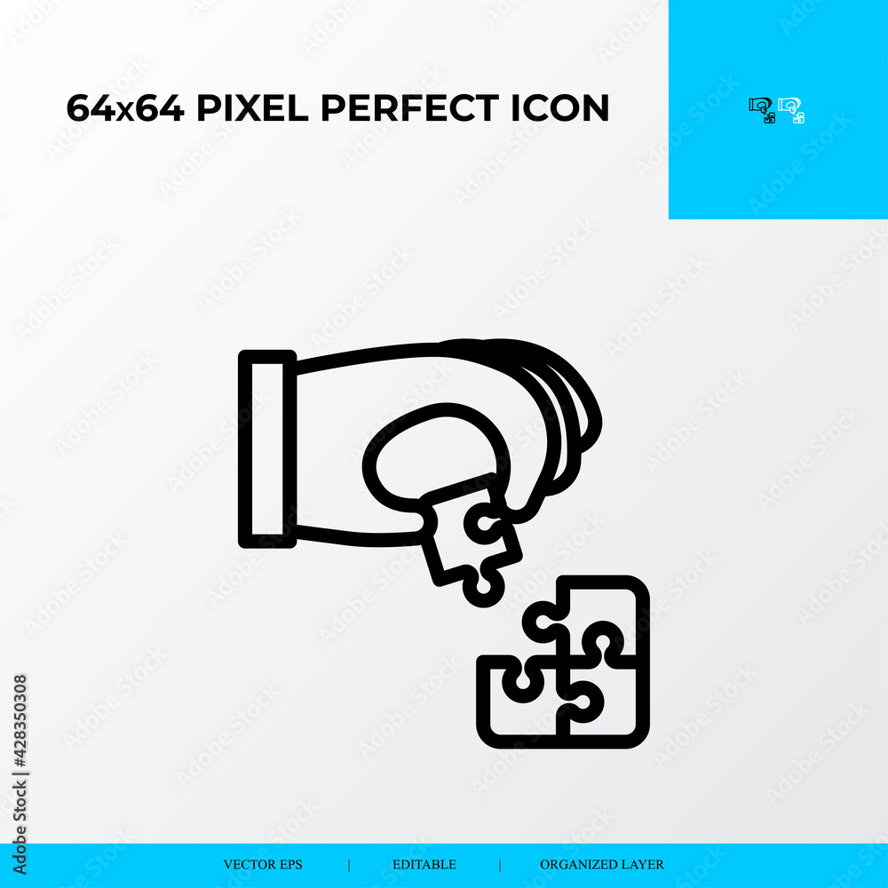 Business vector line icon style. Problem Solving 64x64 Pixel perfect icon. Business vector line icon style. Problem Solving 64x64 Pixel perfect icon.